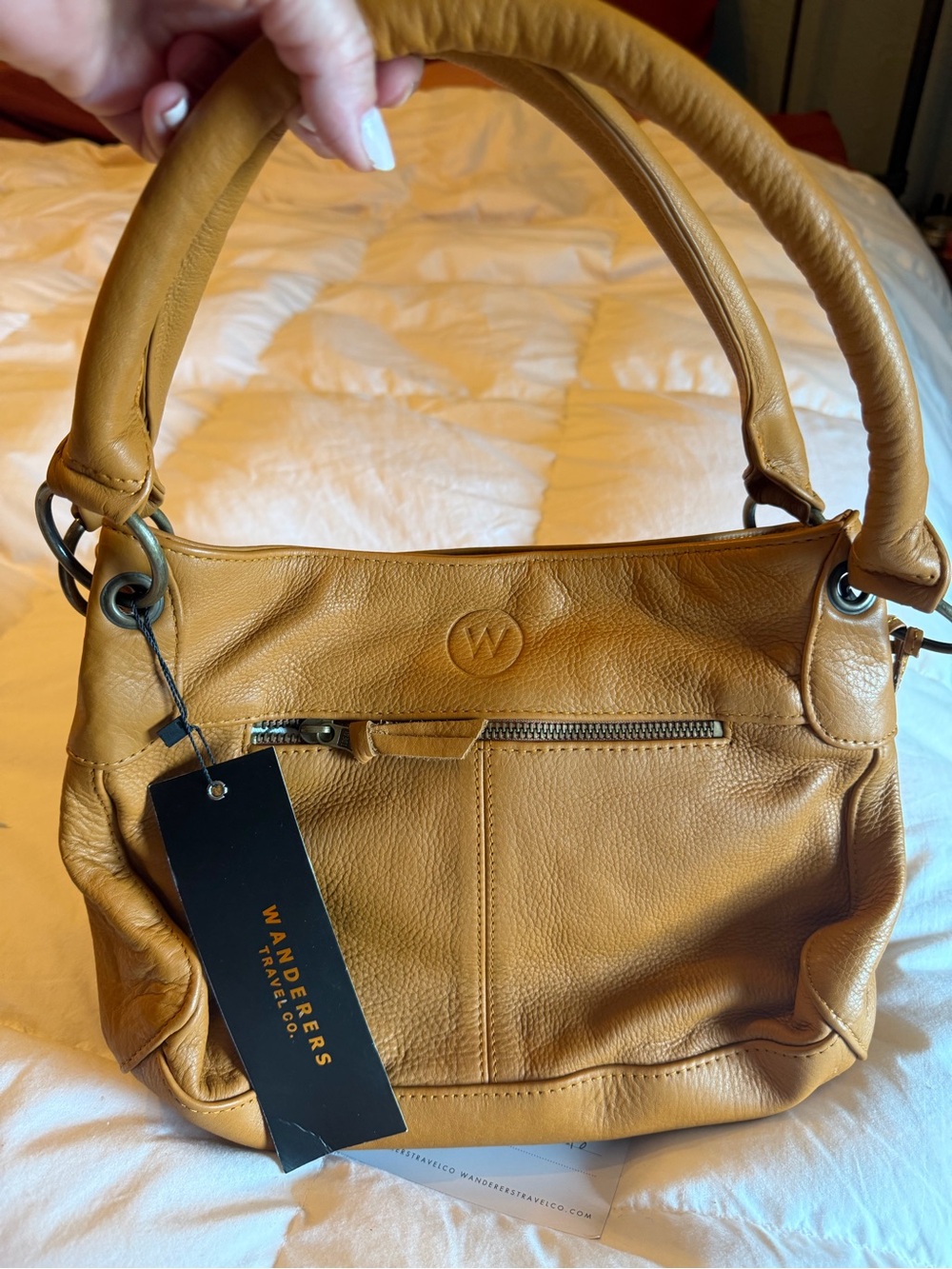 Mustard Leather Shoulder Bag